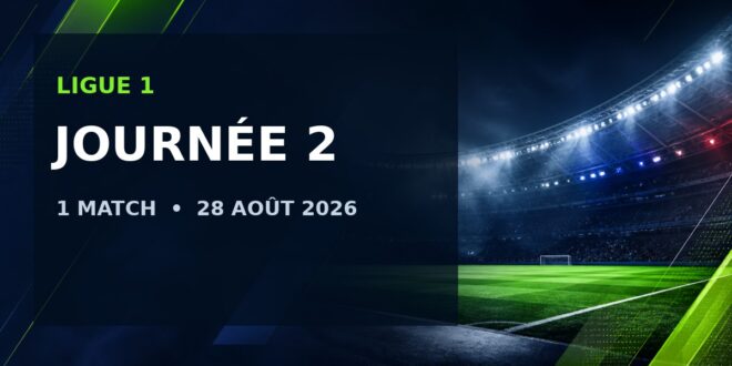 Ligue 1 – Journée 2 : 1 match – 28 août 2026