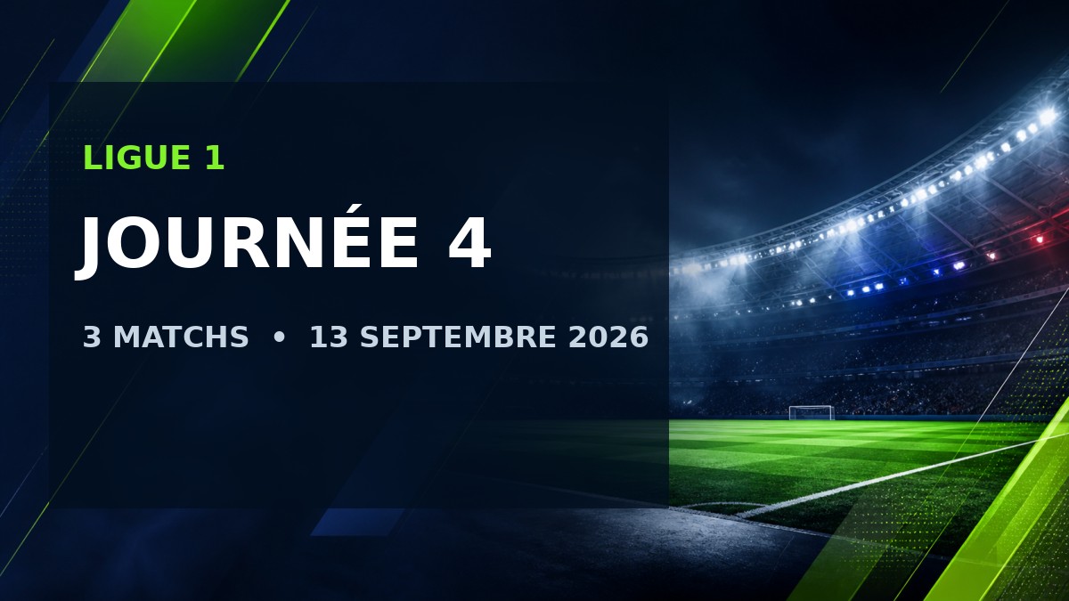 Ligue 1 – Journée 4 : 3 matchs – 13 septembre 2026