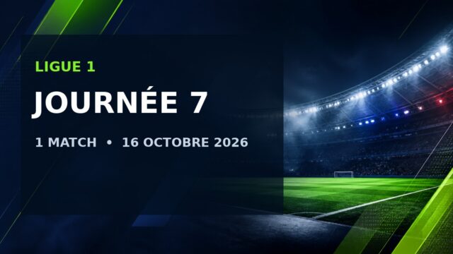 Ligue 1 – Journée 7 : 1 match – 16 octobre 2026